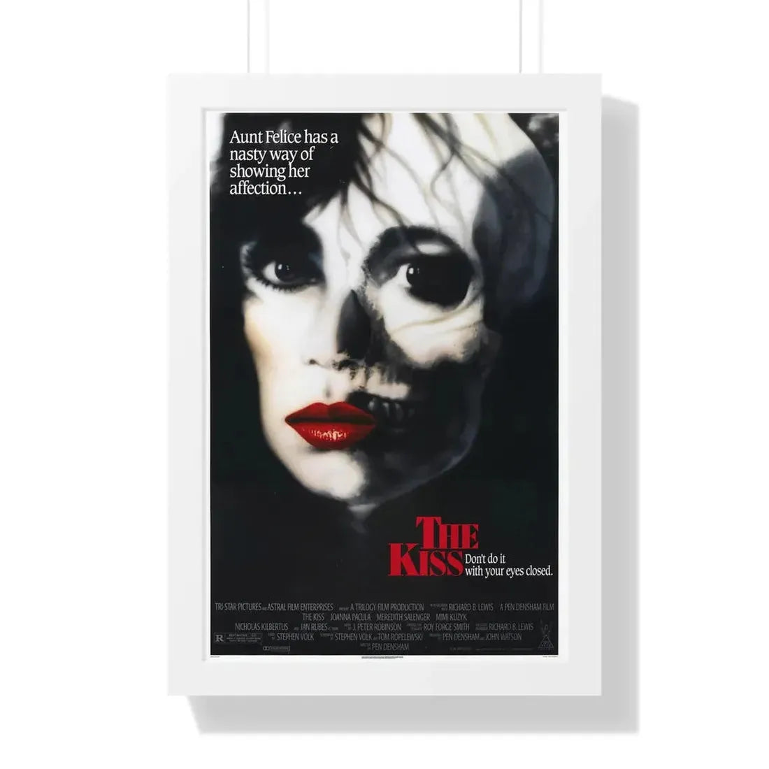 THE KISS 1988 - Framed Movie Poster 16″ x 24″ White - The Sticker Space