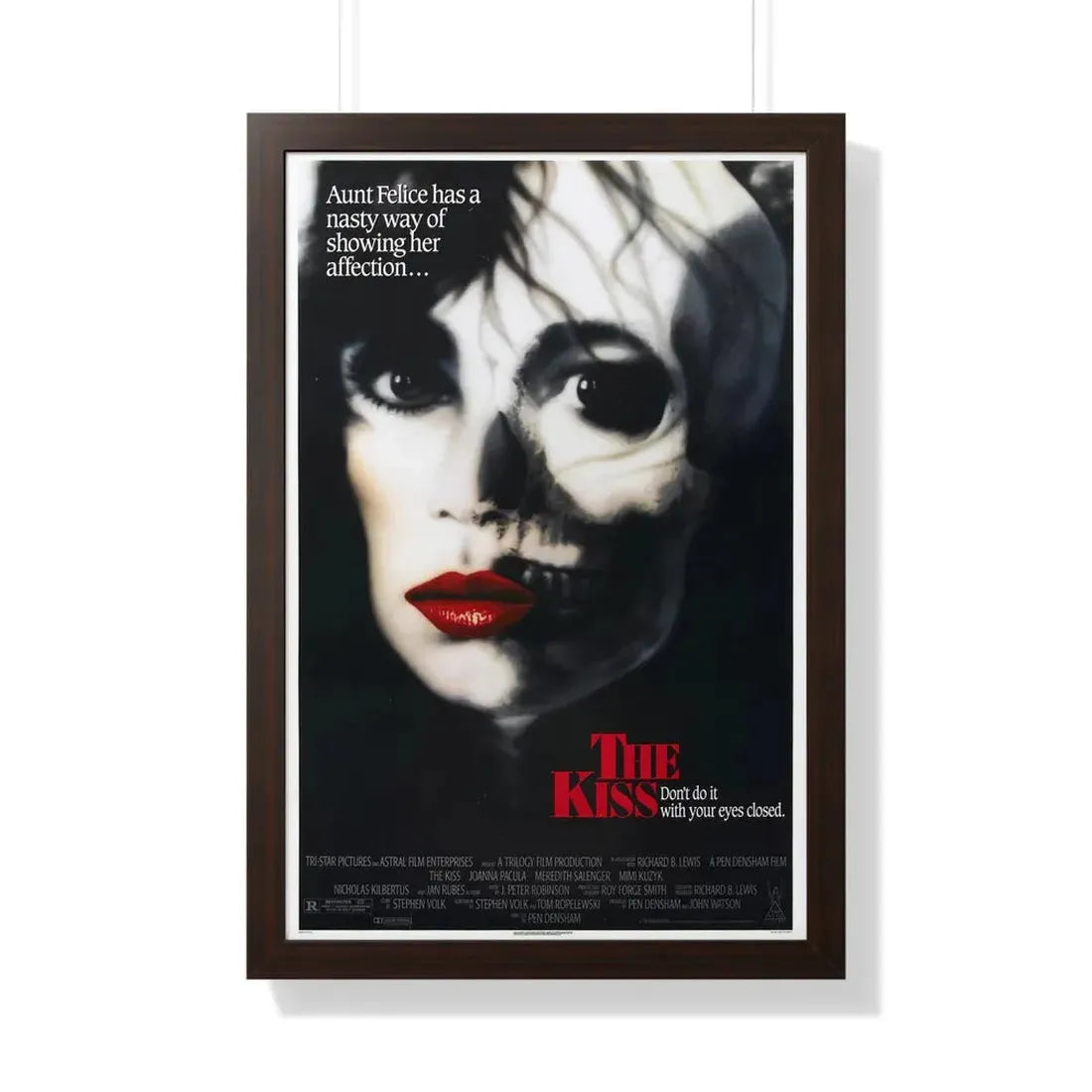 THE KISS 1988 - Framed Movie Poster 20" x 30" Walnut - The Sticker Space