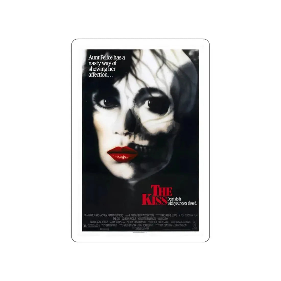 THE KISS 1988 Movie Poster STICKER Vinyl Die-Cut Decal 4 Inch - The Sticker Space