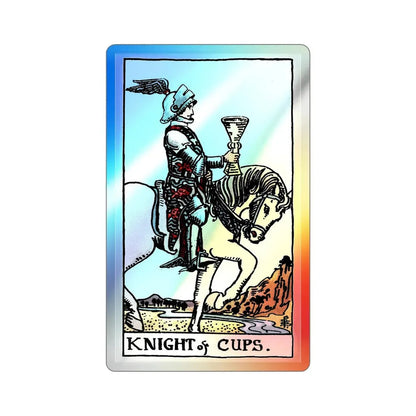 The Knight of Cups (Tarot Card) Holographic STICKER Die-Cut Vinyl Decal 6 Inch Holographic - The Sticker Space