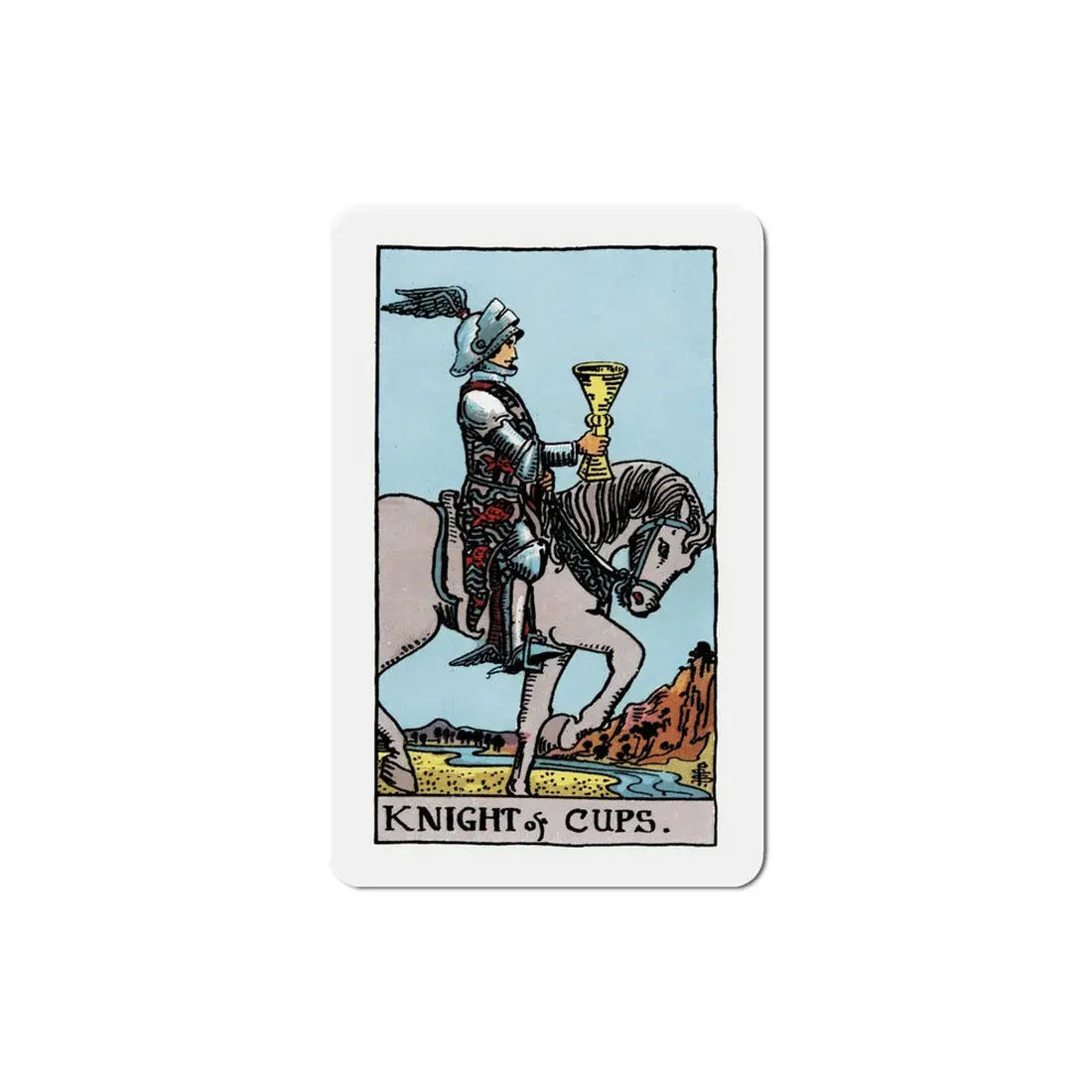The Knight of Cups (Tarot Card) Refrigerator Magnet 6 Inch - The Sticker Space