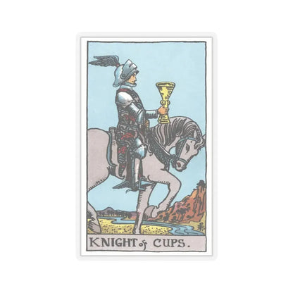 The Knight of Cups (Tarot Card) STICKER Vinyl Kiss-Cut Decal 6 Inch Transparent - The Sticker Space