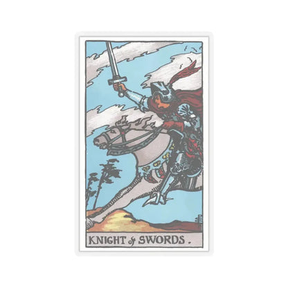 The Knight of Swords (Tarot Card) STICKER Vinyl Kiss-Cut Decal 4 Inch Transparent - The Sticker Space