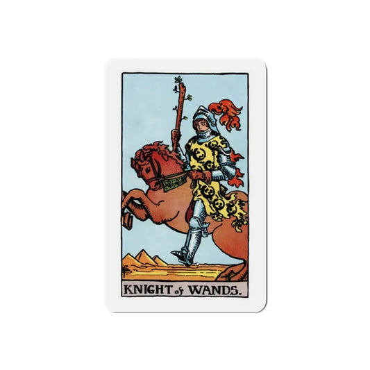 The Knight of Wands (Tarot Card) Refrigerator Magnet 2 Inch - The Sticker Space