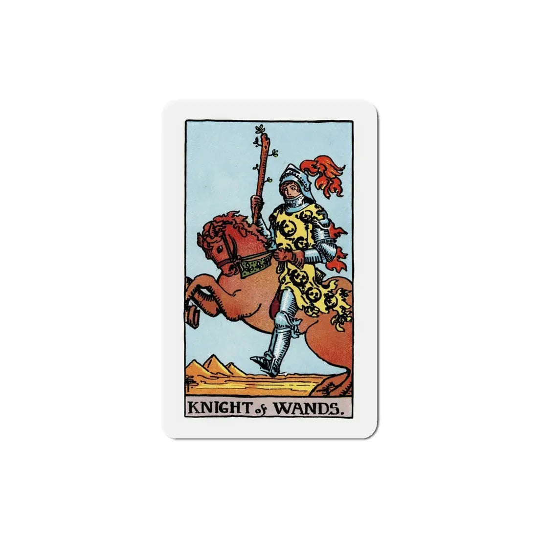 The Knight of Wands (Tarot Card) Refrigerator Magnet 5 Inch - The Sticker Space