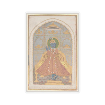 the Kota Master - Radha and Krishna Walk in a Flowering Grove (recto); Krishna Fluting (verso) - ca. 1720 (recto); ca. 1750–75 v2 - STICKER Vinyl Kiss-Cut Decal
