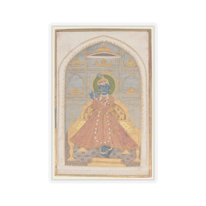 the Kota Master - Radha and Krishna Walk in a Flowering Grove (recto); Krishna Fluting (verso) - ca. 1720 (recto); ca. 1750–75 v2 - STICKER Vinyl Kiss-Cut Decal