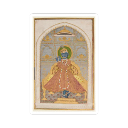 the Kota Master - Radha and Krishna Walk in a Flowering Grove (recto); Krishna Fluting (verso) - ca. 1720 (recto); ca. 1750–75 v2 - STICKER Vinyl Kiss-Cut Decal