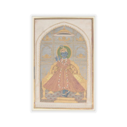 the Kota Master - Radha and Krishna Walk in a Flowering Grove (recto); Krishna Fluting (verso) - ca. 1720 (recto); ca. 1750–75 v2 - STICKER Vinyl Kiss-Cut Decal