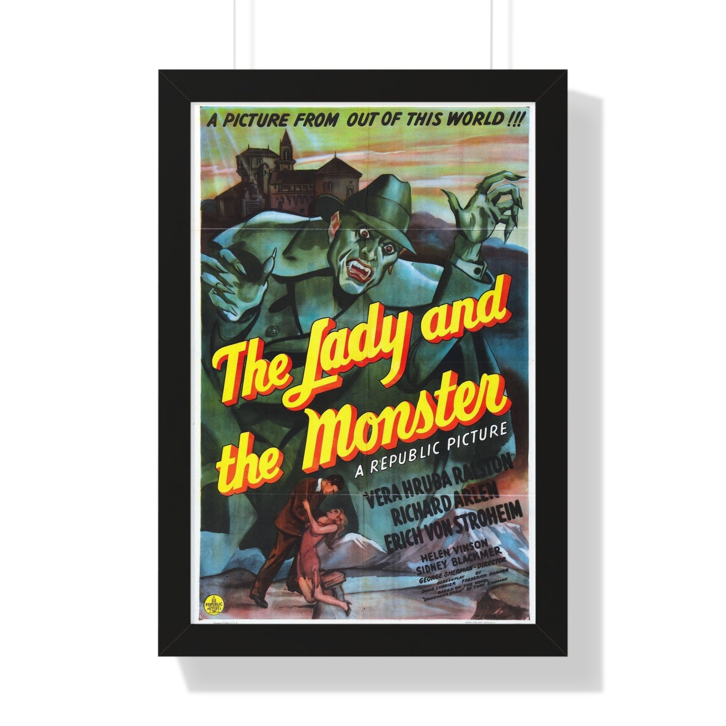 THE LADY AND THE MONSTER 1944 - Framed Movie Poster-16″ x 24″-The Sticker Space