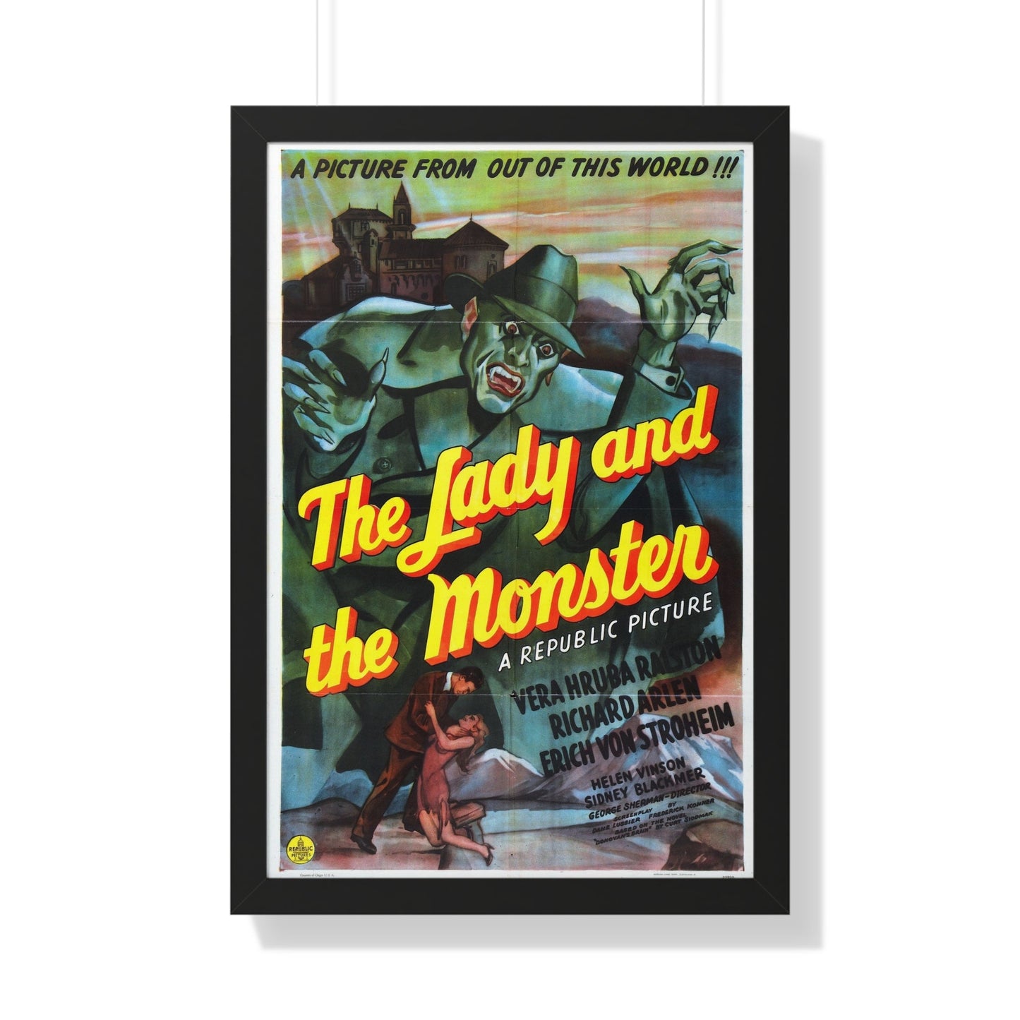 THE LADY AND THE MONSTER 1944 - Framed Movie Poster-20" x 30"-The Sticker Space