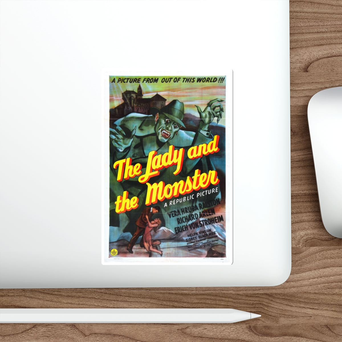 THE LADY AND THE MONSTER 1944 Movie Poster STICKER Vinyl Die-Cut Decal-The Sticker Space