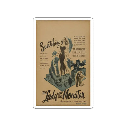 THE LADY AND THE MONSTER (2) 1944 Movie Poster STICKER Vinyl Die-Cut Decal 2 Inch - The Sticker Space