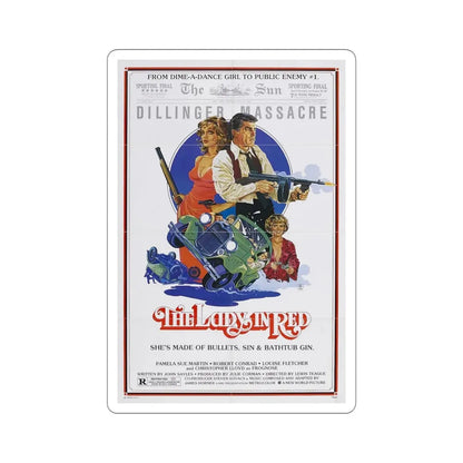 The Lady in Red 1979 Movie Poster STICKER Vinyl Die-Cut Decal 5 Inch - The Sticker Space