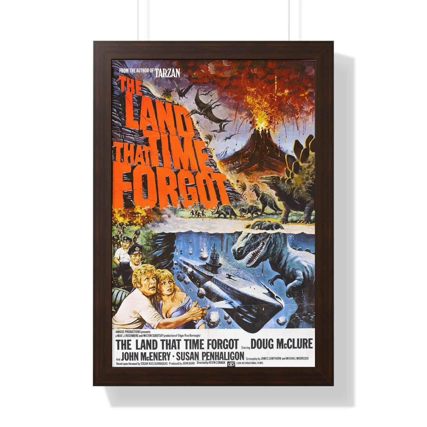 THE LAND THAT TIME FORGOT 1974 - Framed Movie Poster-16″ x 24″-The Sticker Space