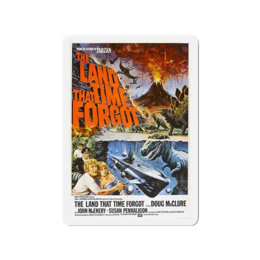 THE LAND THAT TIME FORGOT 1974 Movie Poster - Refrigerator Magnet 2 Inch Die-Cut - The Sticker Space