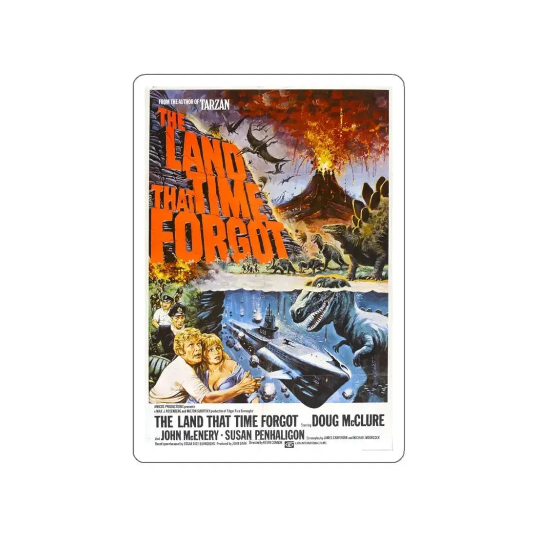 THE LAND THAT TIME FORGOT 1974 Movie Poster STICKER Vinyl Die-Cut Decal 6 Inch - The Sticker Space