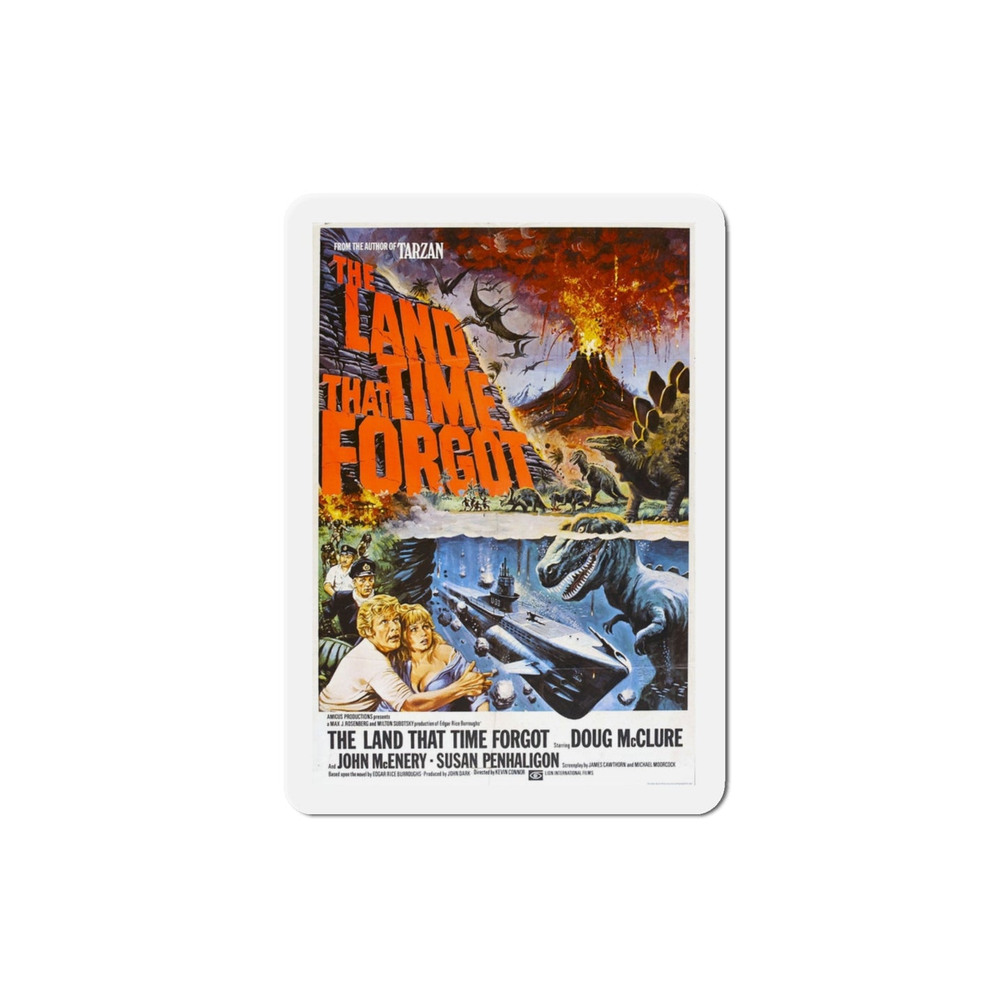 The Land That Time Forgot 1975 Movie Poster Die-Cut Magnet-3 Inch-The Sticker Space