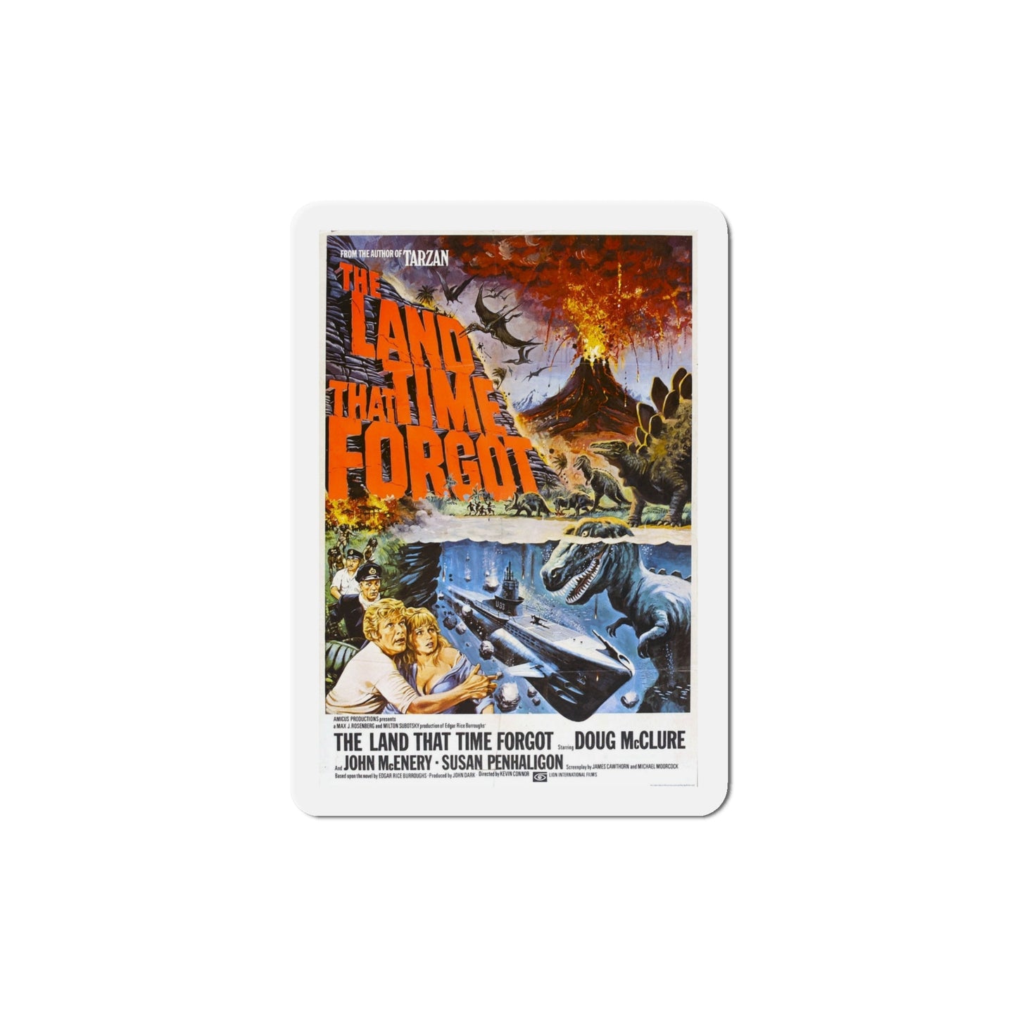 The Land That Time Forgot 1975 Movie Poster Die-Cut Magnet-4 Inch-The Sticker Space