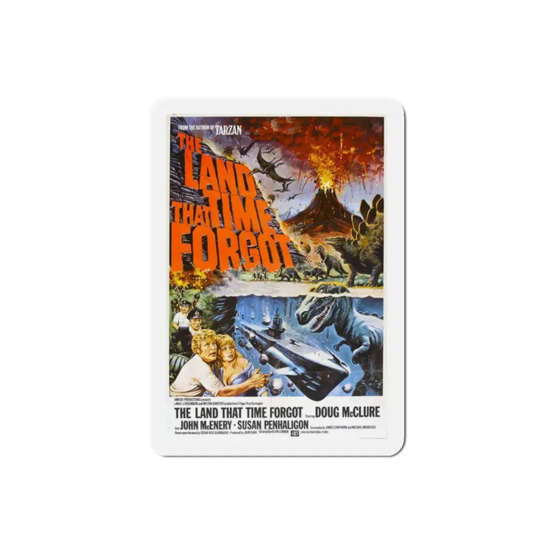 The Land That Time Forgot 1975 Movie Poster Refrigerator Magnet 2 Inch - The Sticker Space