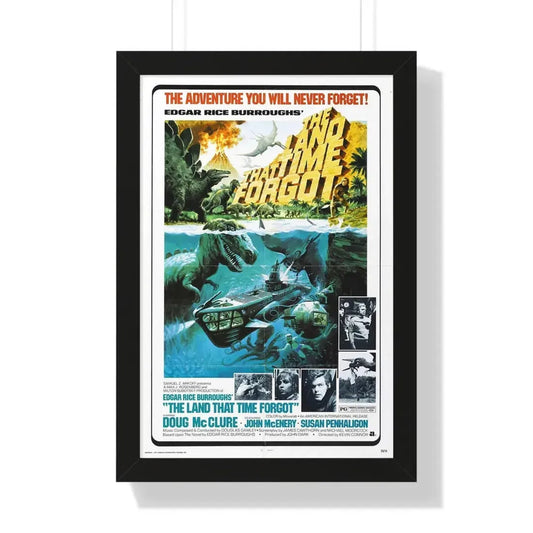 THE LAND THAT TIME FORGOT (2) 1974 - Framed Movie Poster 16″ x 24″ Black - The Sticker Space