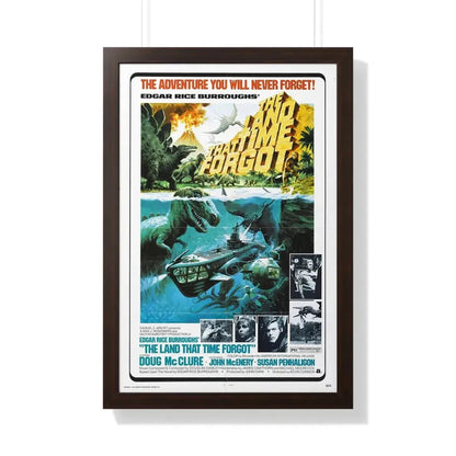 THE LAND THAT TIME FORGOT (2) 1974 - Framed Movie Poster 20" x 30" Walnut - The Sticker Space