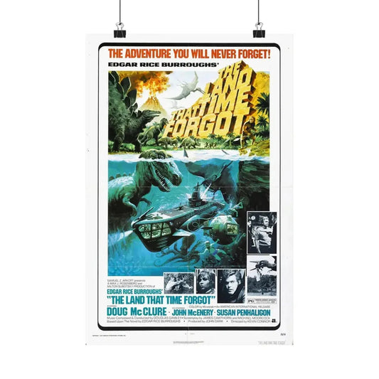 THE LAND THAT TIME FORGOT (2) 1974 - Paper Movie Poster 12″ x 18″ Matte - The Sticker Space