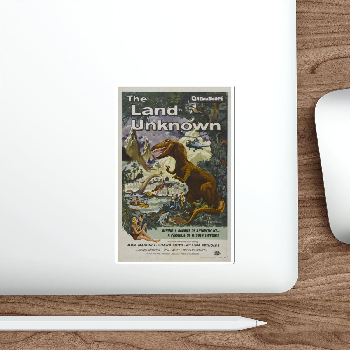 THE LAND UNKNOWN 1957 Movie Poster STICKER Vinyl Die-Cut Decal-The Sticker Space