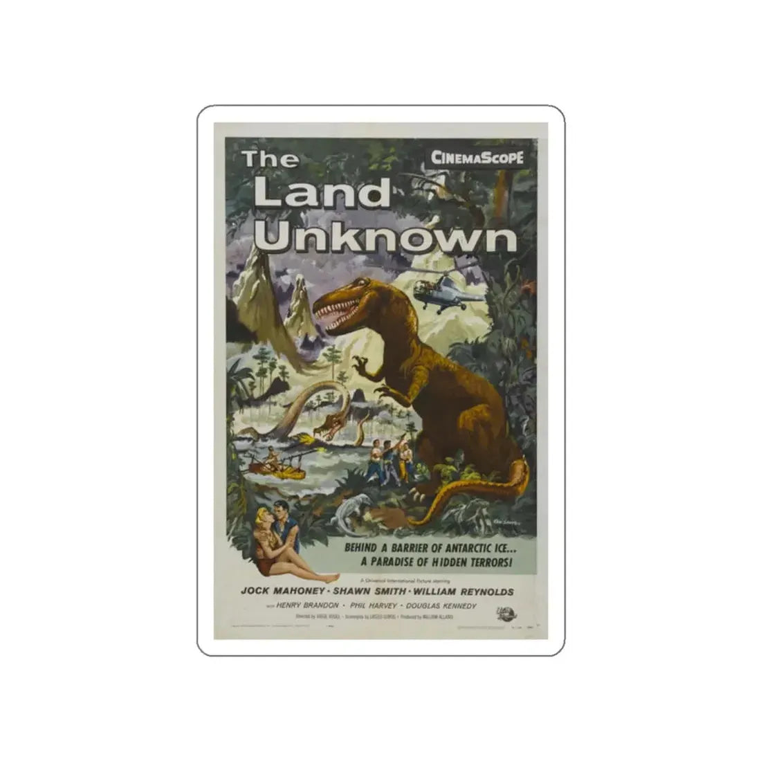 THE LAND UNKNOWN 1957 Movie Poster STICKER Vinyl Die-Cut Decal 2 Inch - The Sticker Space