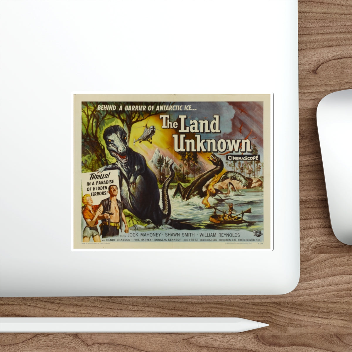 THE LAND UNKNOWN (2) 1957 Movie Poster STICKER Vinyl Die-Cut Decal-The Sticker Space