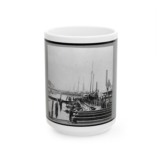 The Landing At City Point, Virginia (U.S. Civil War) White Coffee Mug-15oz-The Sticker Space