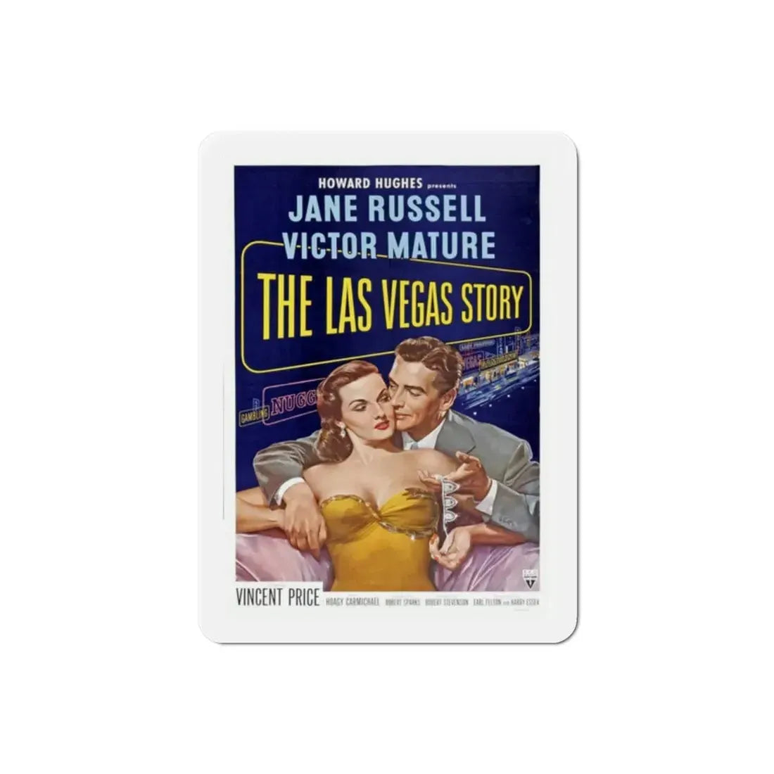 The Las Vegas Story 1952 Movie Poster Refrigerator Magnet 2 Inch - The Sticker Space