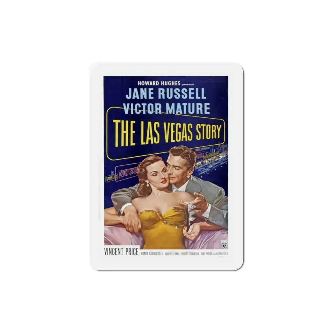 The Las Vegas Story 1952 Movie Poster Refrigerator Magnet 3 Inch - The Sticker Space