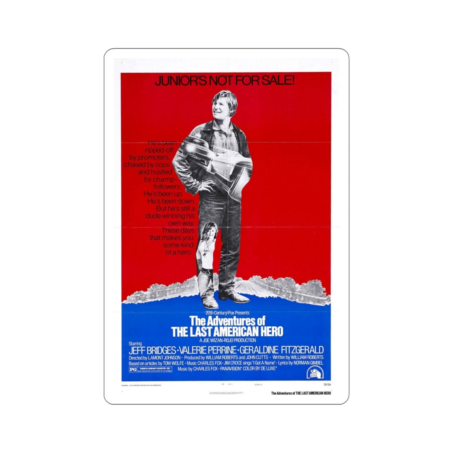 The Last American Hero 1973 Movie Poster STICKER Vinyl Die-Cut Decal-5 Inch-The Sticker Space