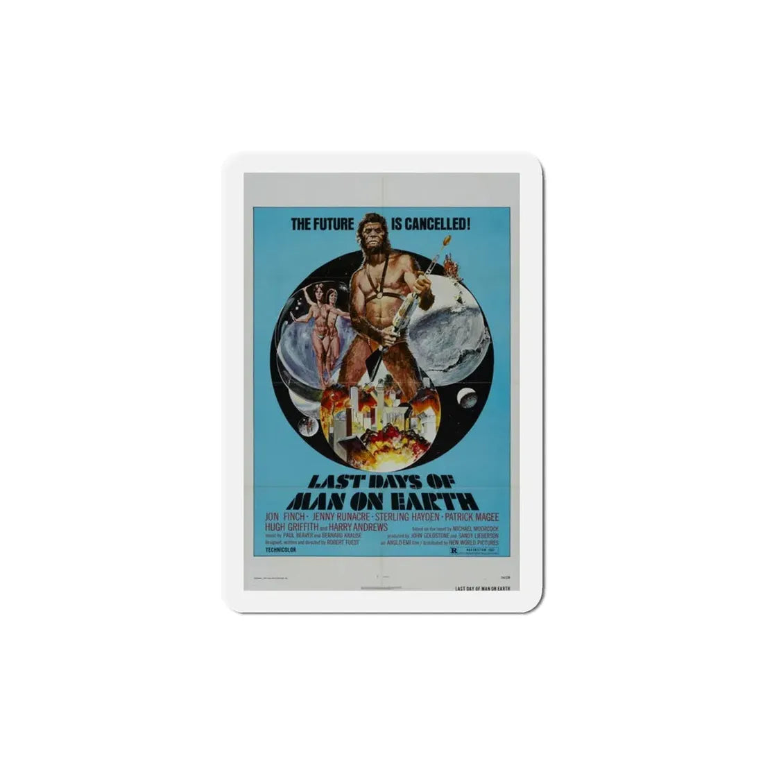 The Last Days of Man on Earth 1973 Movie Poster Refrigerator Magnet 4 Inch - The Sticker Space
