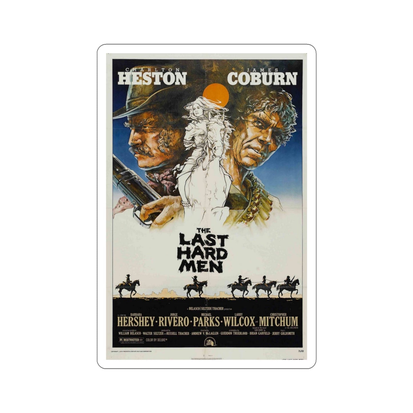 The Last Hard Men 1976 Movie Poster STICKER Vinyl Die-Cut Decal-6 Inch-The Sticker Space