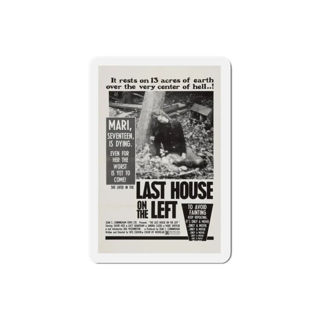 The Last House on the Left 1972 Movie Poster Refrigerator Magnet 2 Inch - The Sticker Space