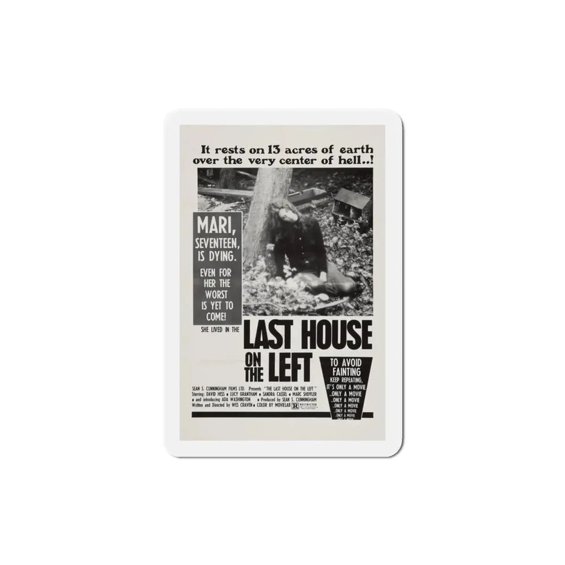 The Last House on the Left 1972 Movie Poster Refrigerator Magnet 3 Inch - The Sticker Space