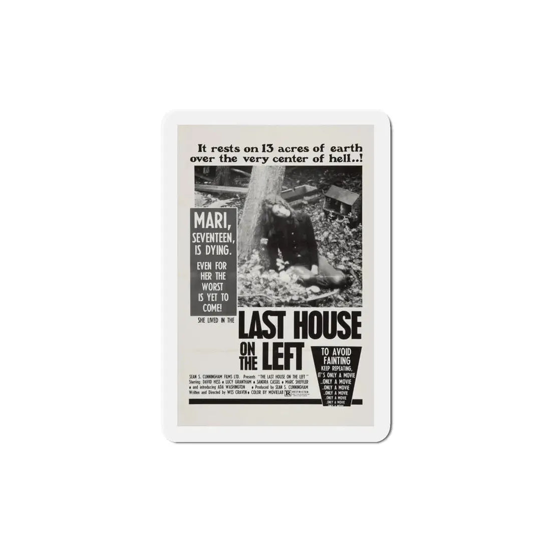 The Last House on the Left 1972 Movie Poster Refrigerator Magnet 4 Inch - The Sticker Space