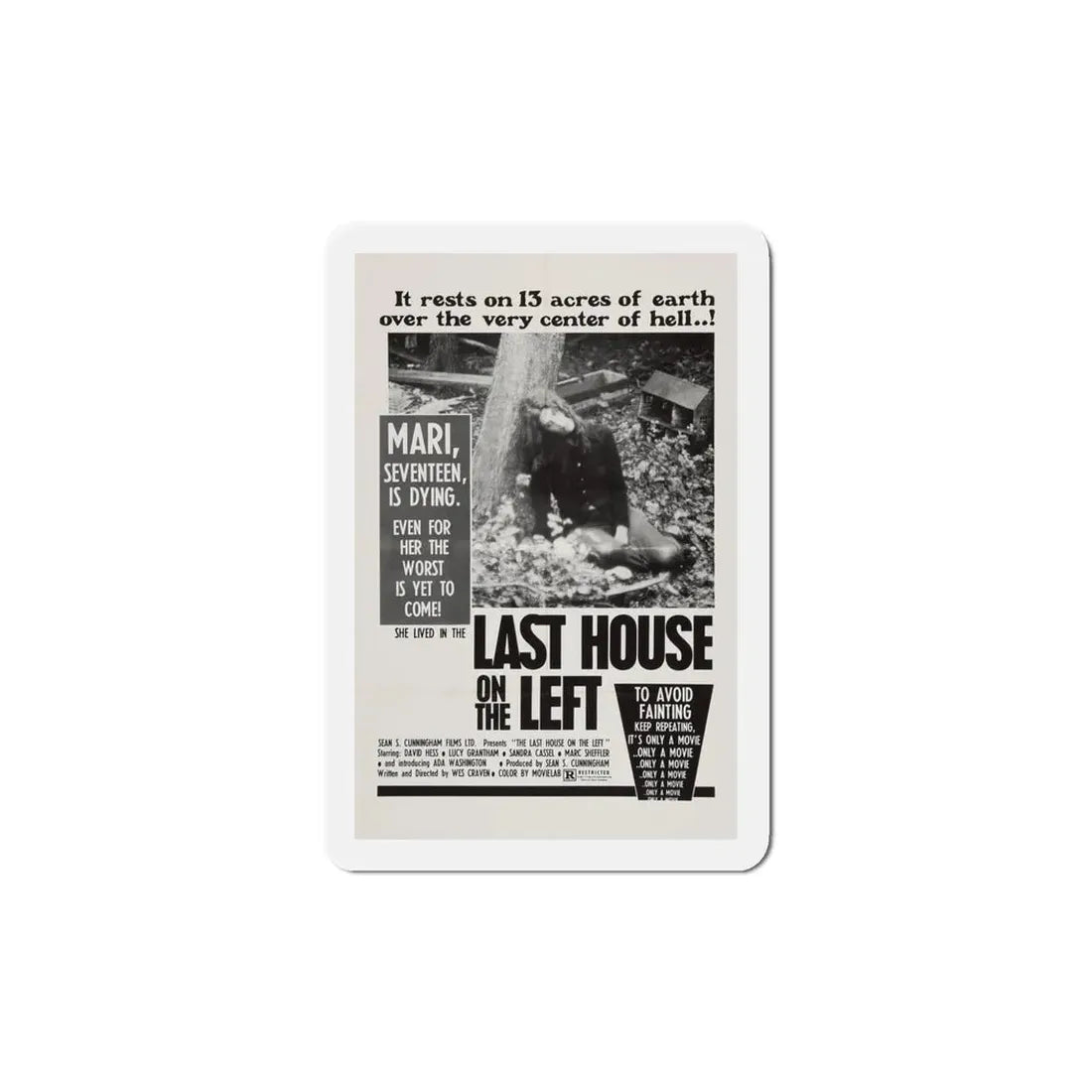 The Last House on the Left 1972 Movie Poster Refrigerator Magnet 5 Inch - The Sticker Space