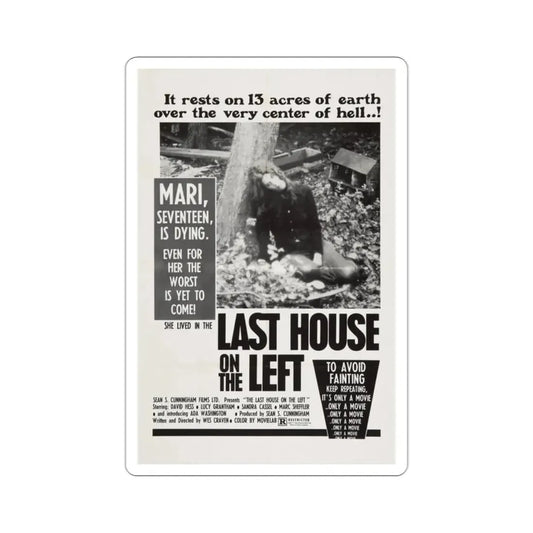 The Last House on the Left 1972 Movie Poster STICKER Vinyl Die-Cut Decal 2 Inch - The Sticker Space