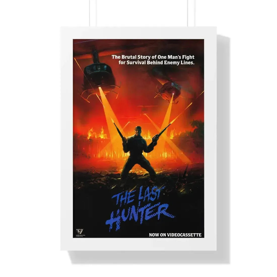 THE LAST HUNTER 1980 - Framed Movie Poster 16″ x 24″ White - The Sticker Space