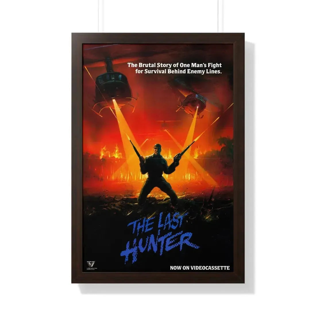 THE LAST HUNTER 1980 - Framed Movie Poster 20" x 30" Walnut - The Sticker Space
