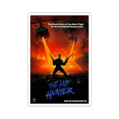THE LAST HUNTER 1980 Movie Poster - STICKER Vinyl Kiss-Cut Decal 3 Inch White - The Sticker Space