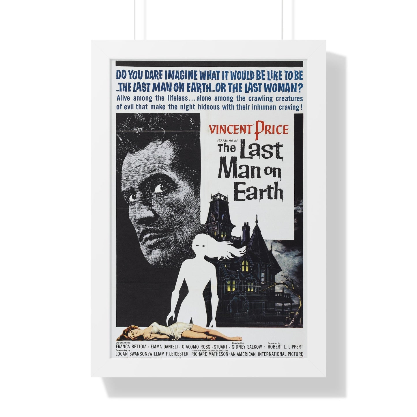 THE LAST MAN ON EARTH 1964 - Framed Movie Poster-16″ x 24″-The Sticker Space