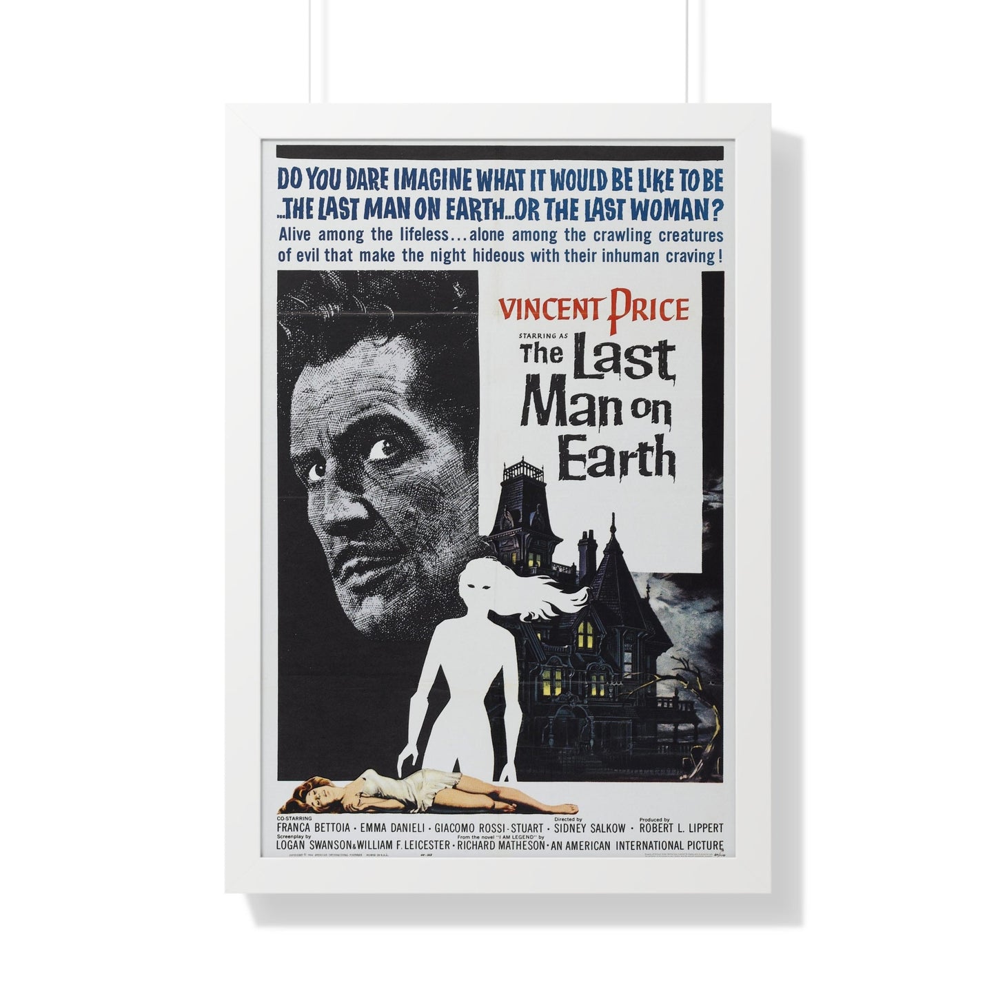 THE LAST MAN ON EARTH 1964 - Framed Movie Poster-20" x 30"-The Sticker Space