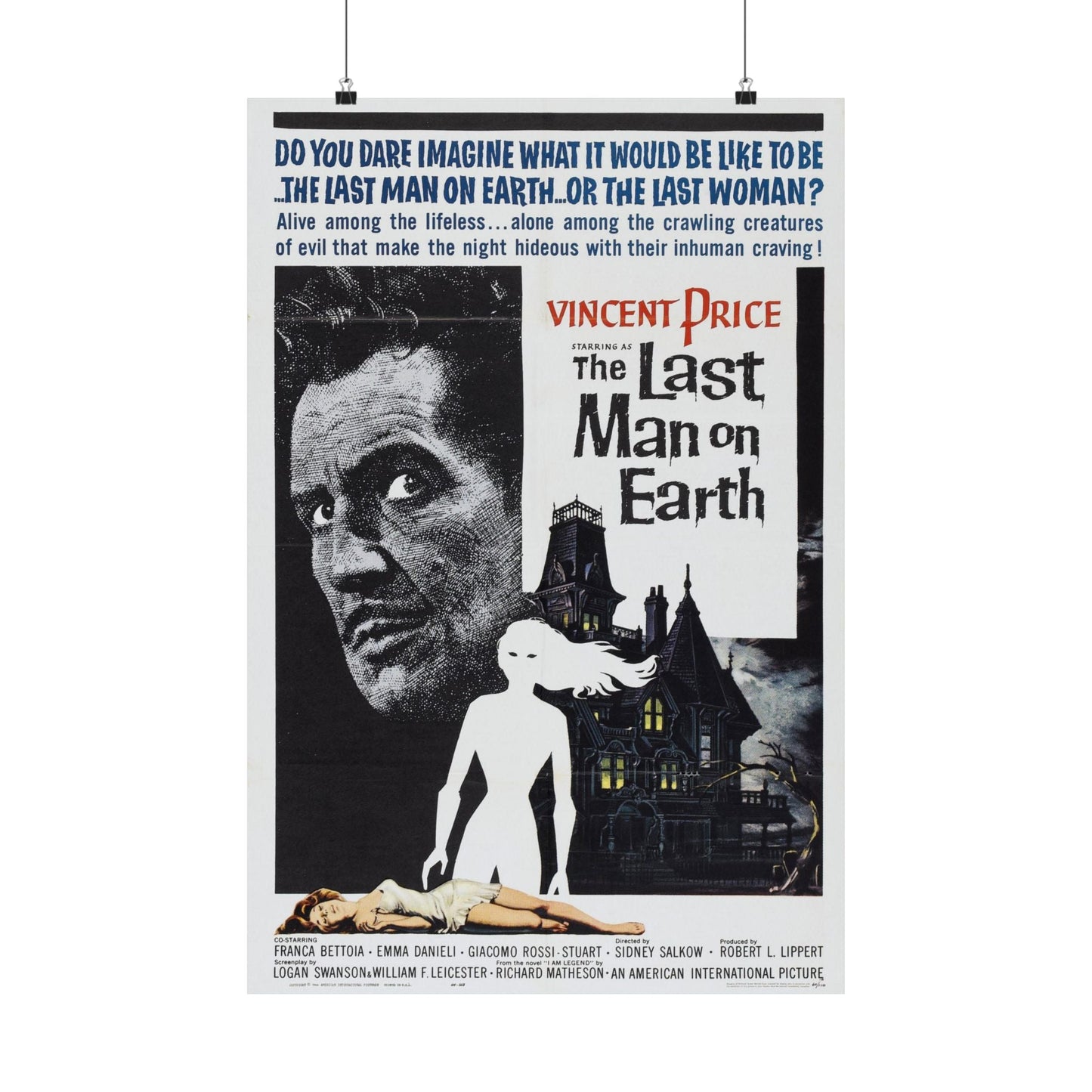 THE LAST MAN ON EARTH 1964 - Paper Movie Poster-20″ x 30″-The Sticker Space