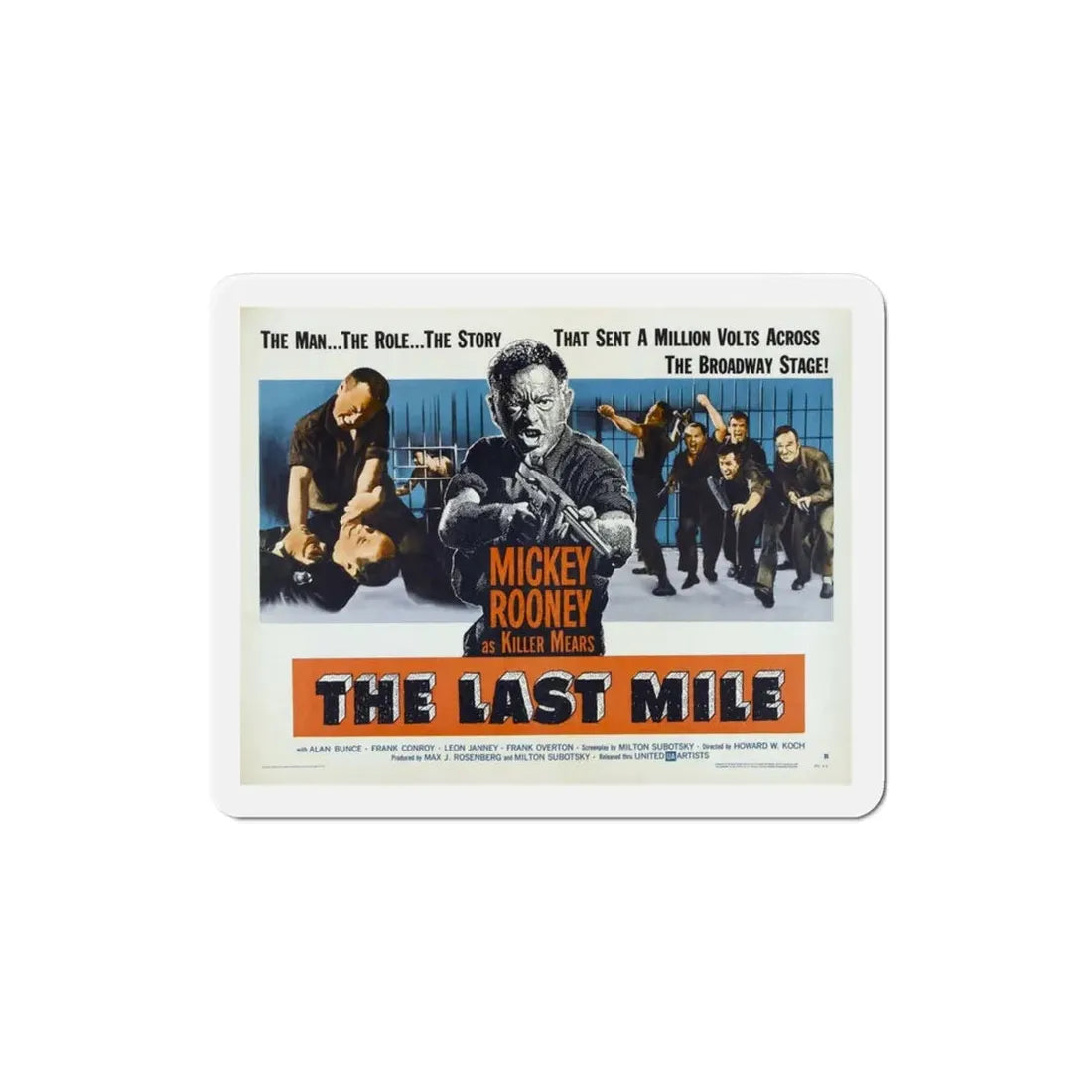 The Last Mile 1959 Movie Poster Refrigerator Magnet 3 Inch - The Sticker Space
