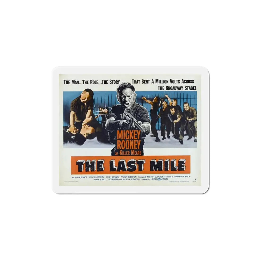 The Last Mile 1959 Movie Poster Refrigerator Magnet 4 Inch - The Sticker Space