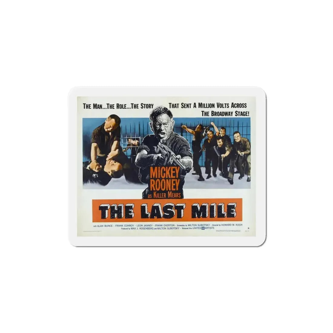 The Last Mile 1959 Movie Poster Refrigerator Magnet 5 Inch - The Sticker Space